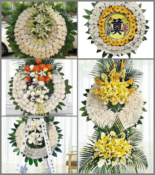 湖北黄冈市黄梅县独山镇何上屋村花圈速递